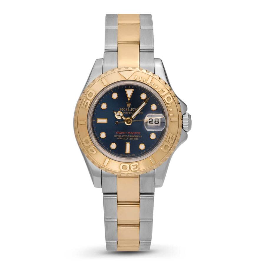 Preowned Rolex YachtMaster Automatic Chronometer Blue Dial Mens Watch 169623 BLSO