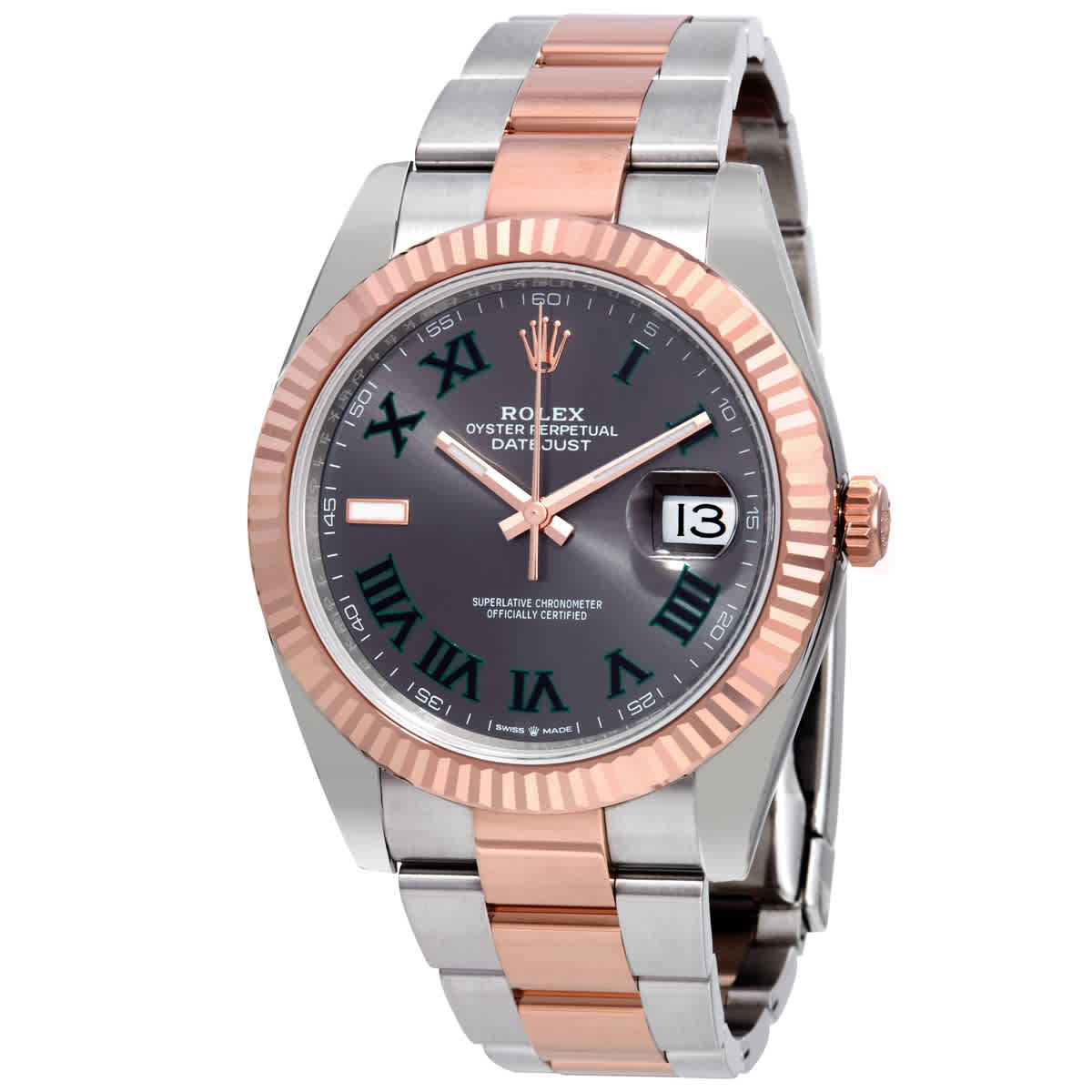 Rolex Datejust 41 Slate Dial Mens Steel and 18kt Everose Gold Oyster Watch 126331GYRO