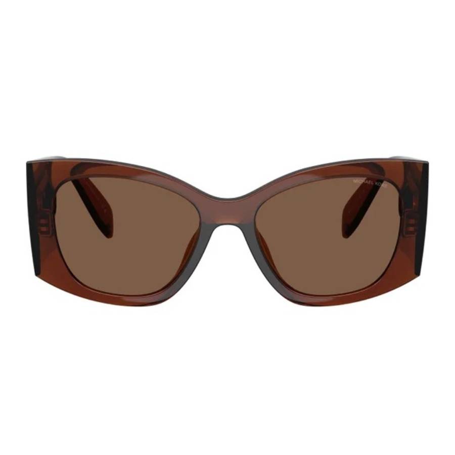 Michael Kors Woman Sunglass Costa Blanca - Frame color: Brown Transparent, Lens color: Brown Solid