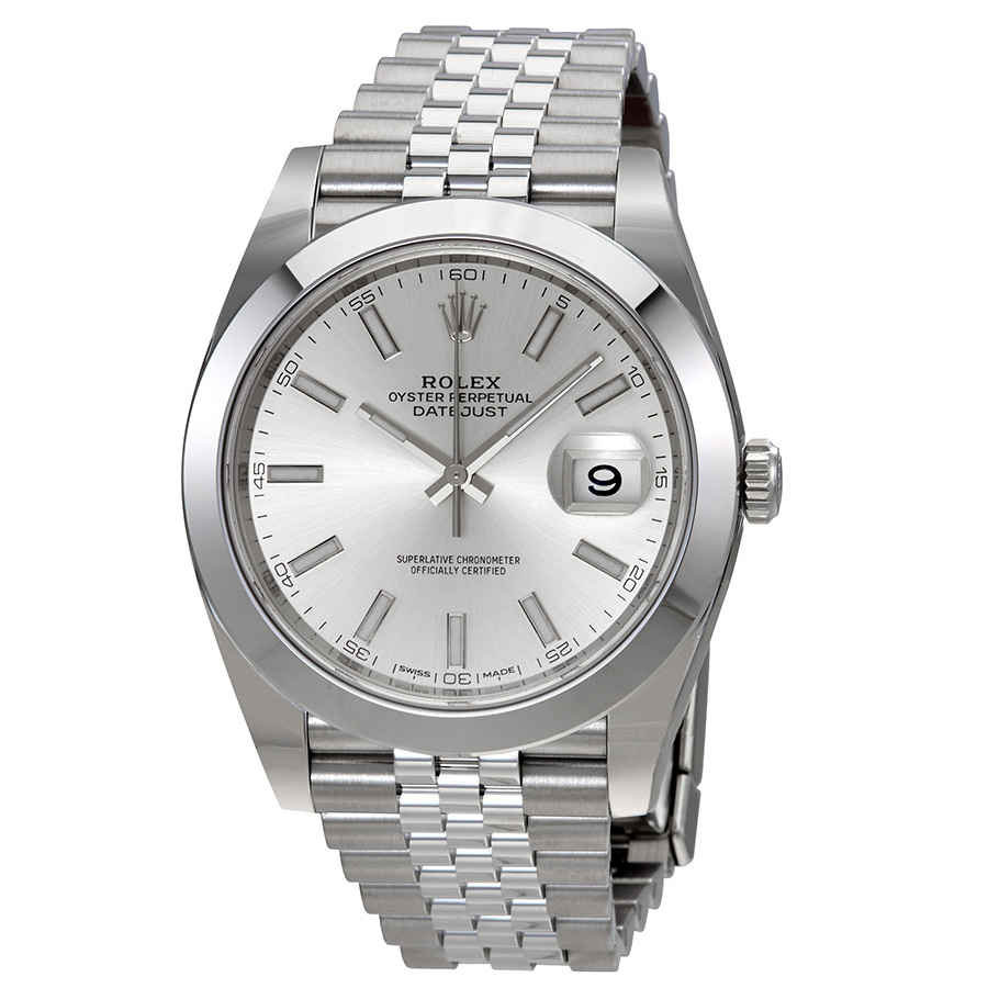 Rolex Datejust Silver Dial Automatic Mens Jubilee Watch 126300SSJ