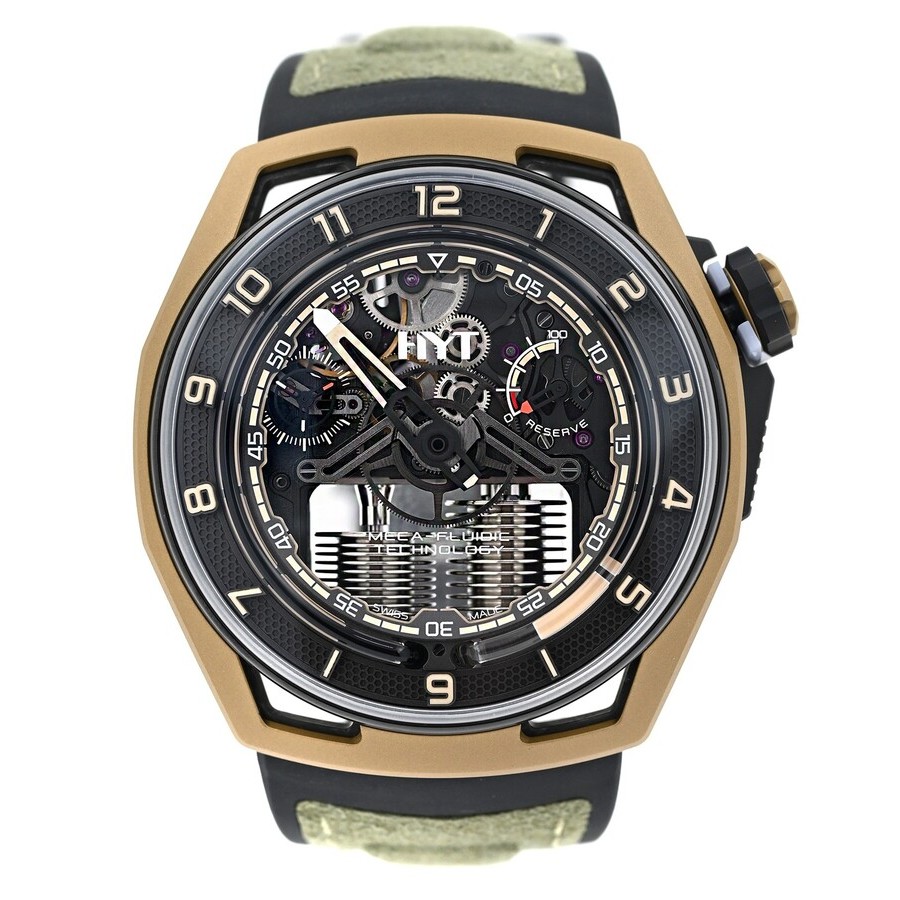 HYT Hastroid Hand Wind Black Dial Mens Watch H02756-A