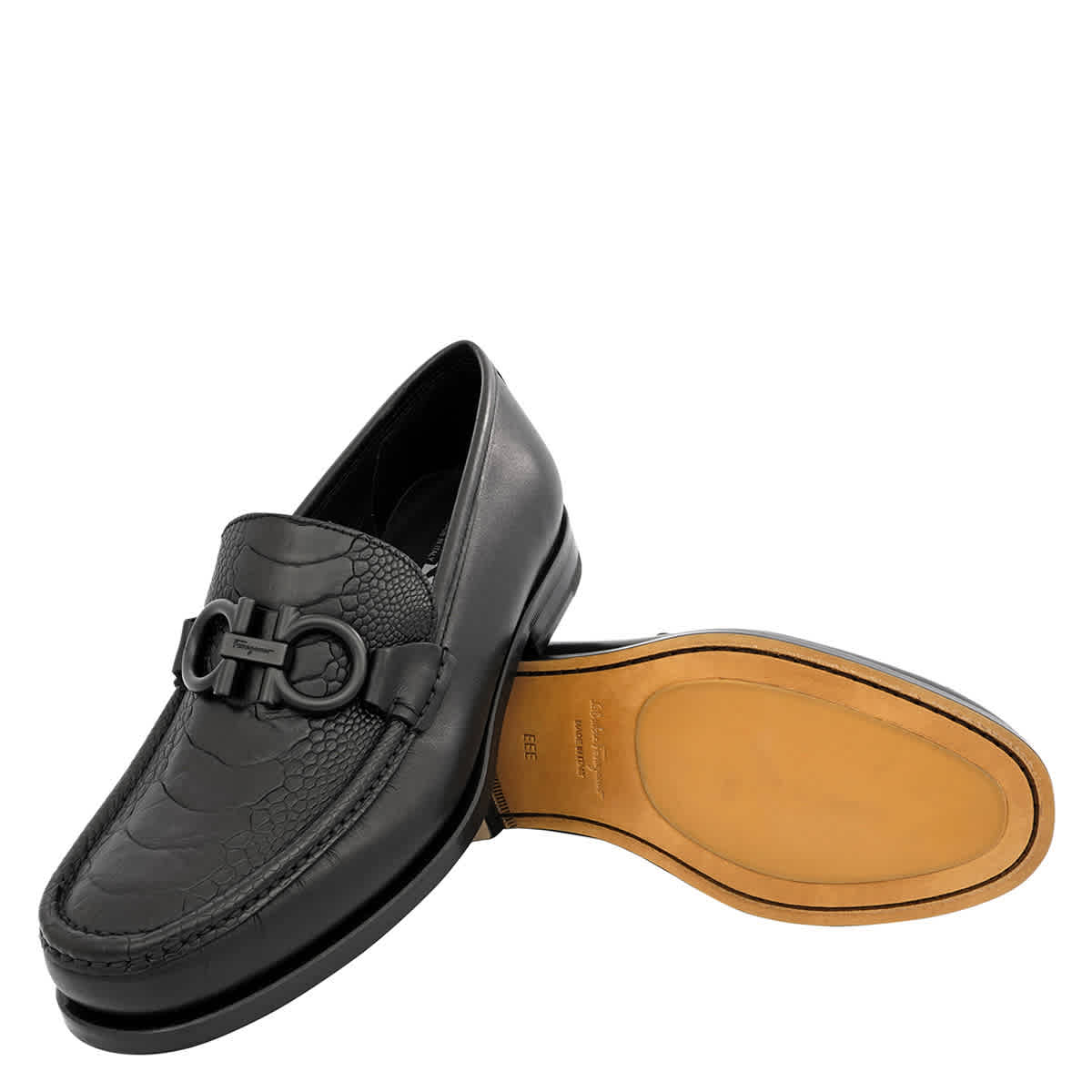 Salvatore Ferragamo Men's Gancini Ornament Moccasin In Black