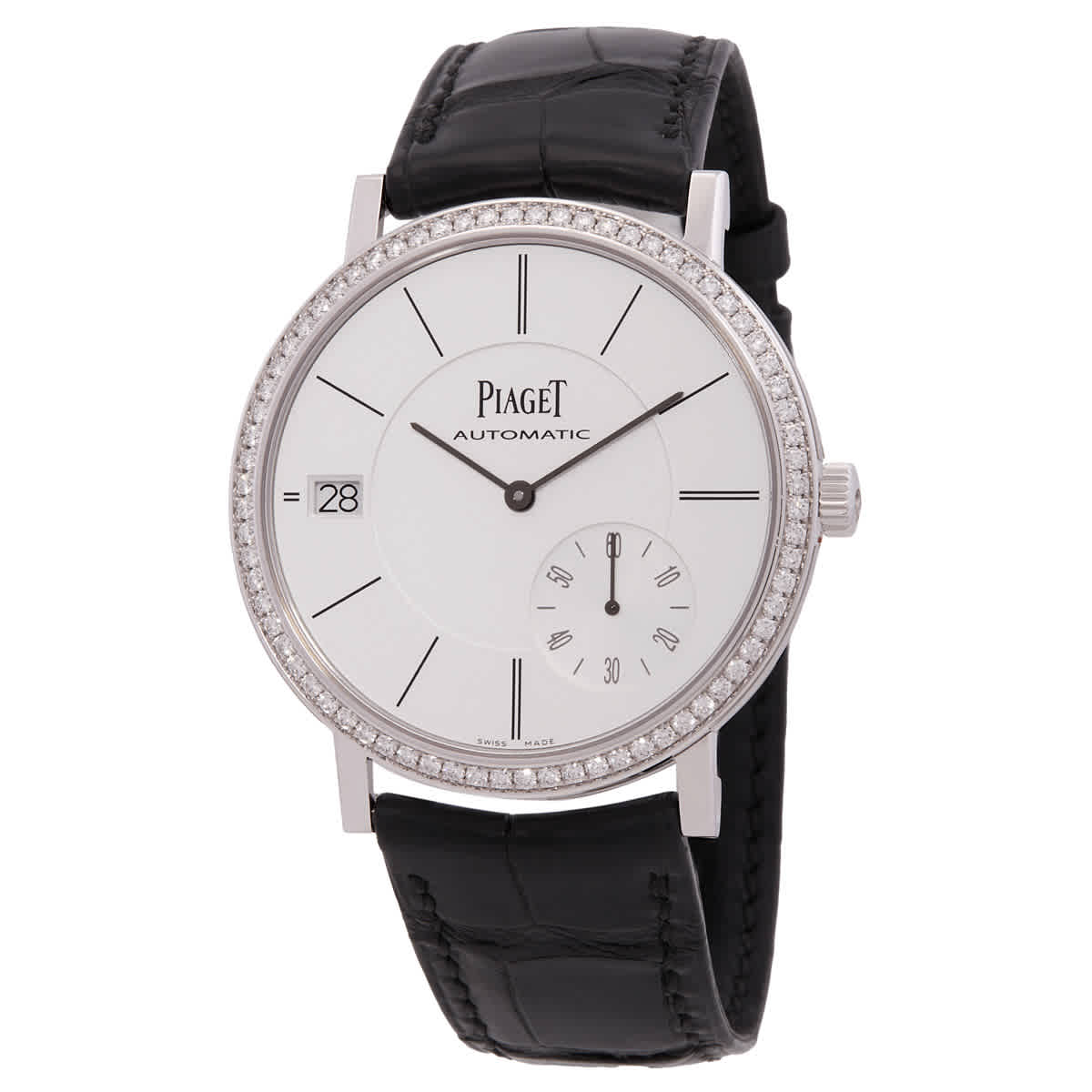 Piaget Altiplano Silvered Dial 18K White Gold Diamond Automatic Mens Wach GOA39138 16500$