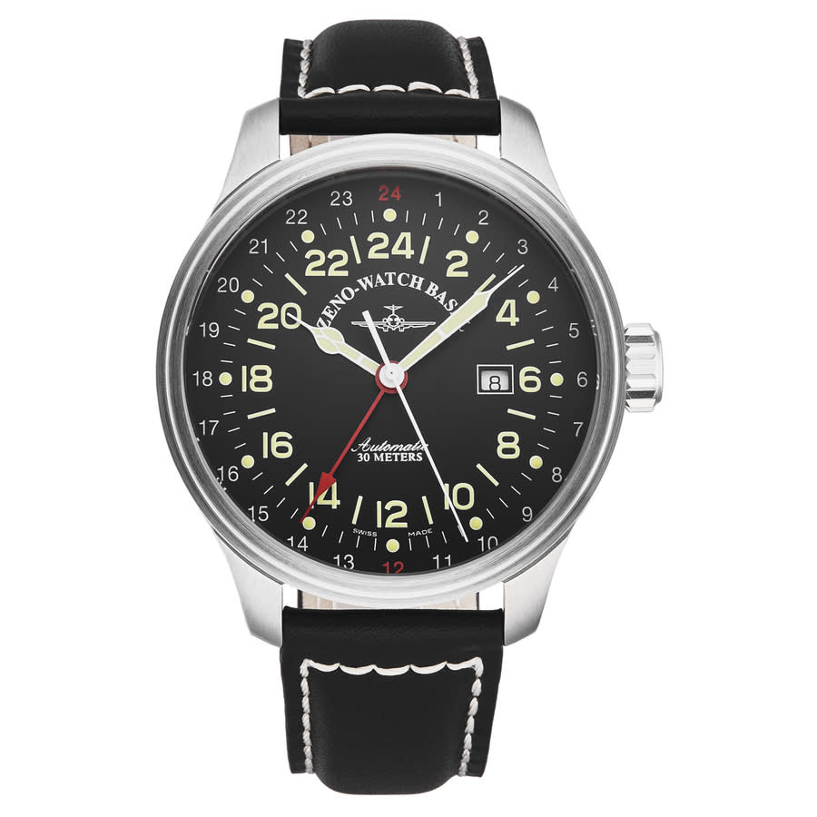 Zeno OS Pilot Automatic Black Dial Mens Watch 8524-A1