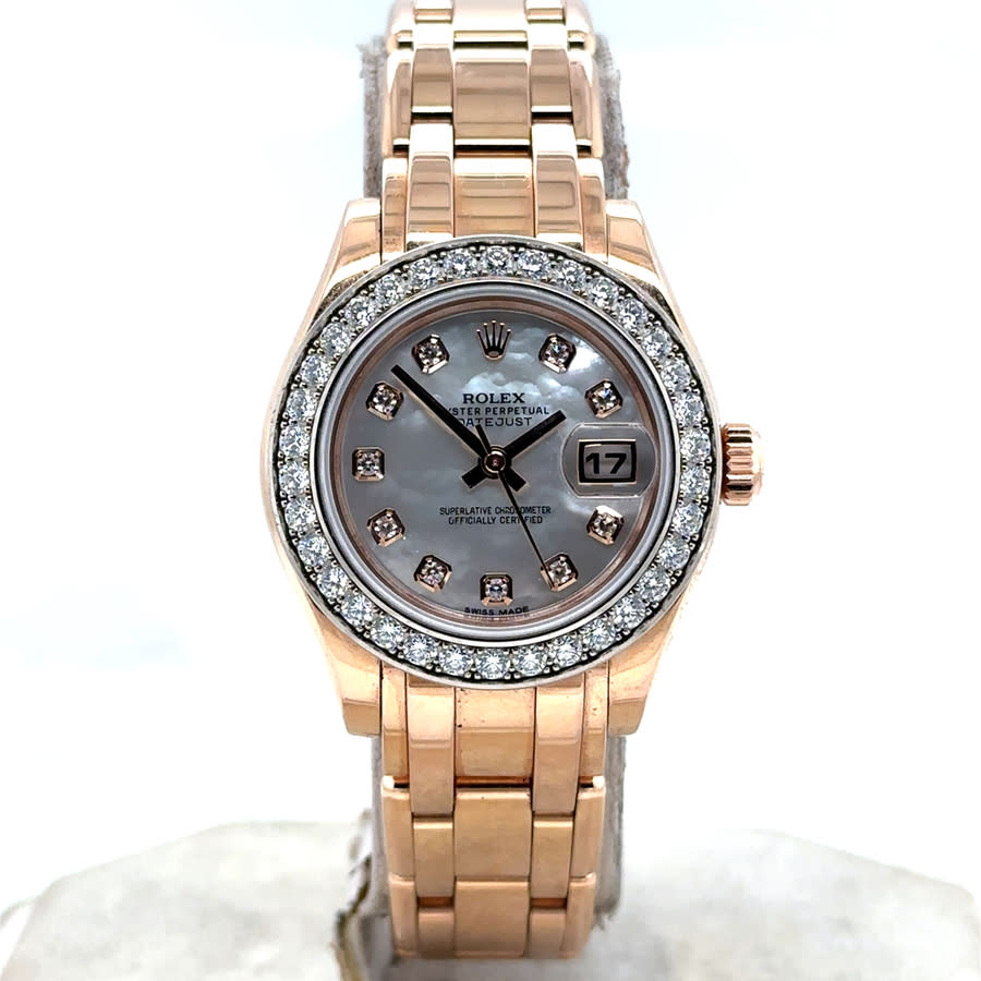 Preowned Rolex Datejust Pearlmaster Automatic Diamond Ladies Watch 80285PCHD