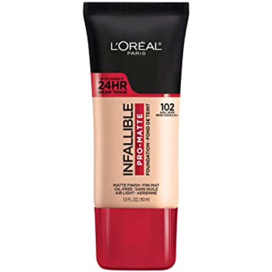 LOreal Ladies Infallible Pro-Matte Liquid Longwear Foundation Liquid 1 oz Shell Beige 102 Makeup 071249293003 20$