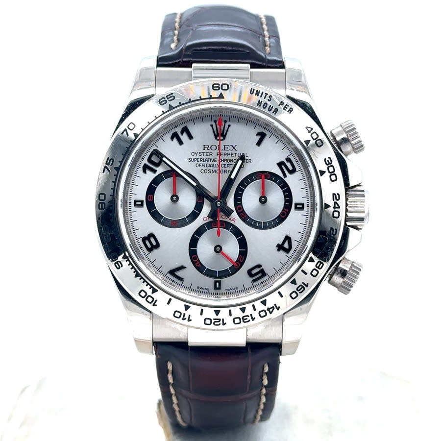 Preowned Rolex Daytona Chronograph Automatic Chronometer Silver Dial Mens Watch 116519 SAL