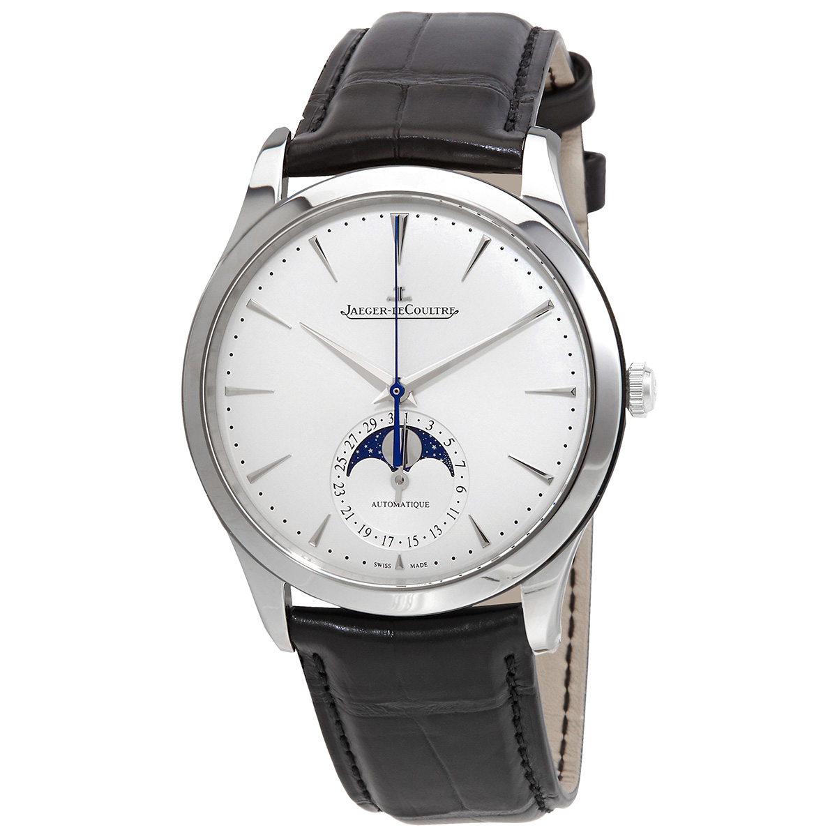 Pre-owned Jaeger-LeCoultre Master Ultra Thin Moon Automatic Mens Watch Q1368430 7495$
