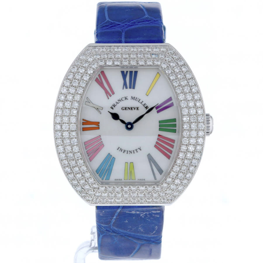 Franck Muller Infinity Quartz Diamond White Dial Ladies Watch 3535 QZ COL DRM R D3 9195$