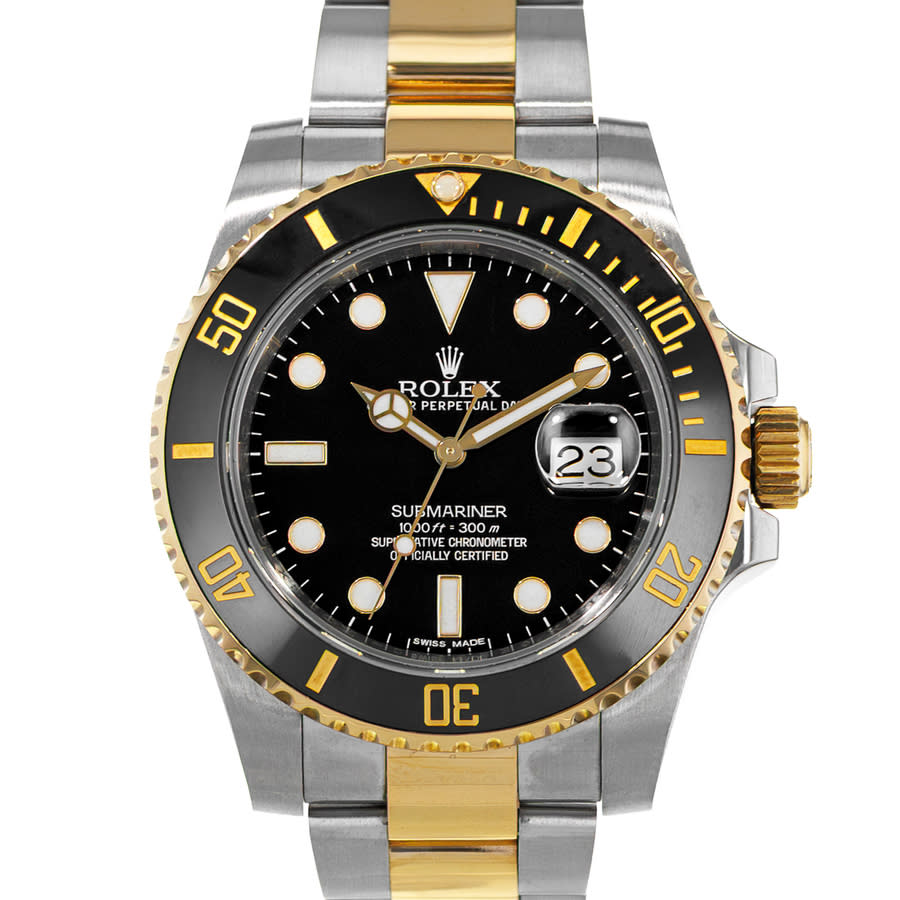 Preowned Rolex Submariner Date Automatic Chronometer Black Dial Mens Watch 116613 BKSO