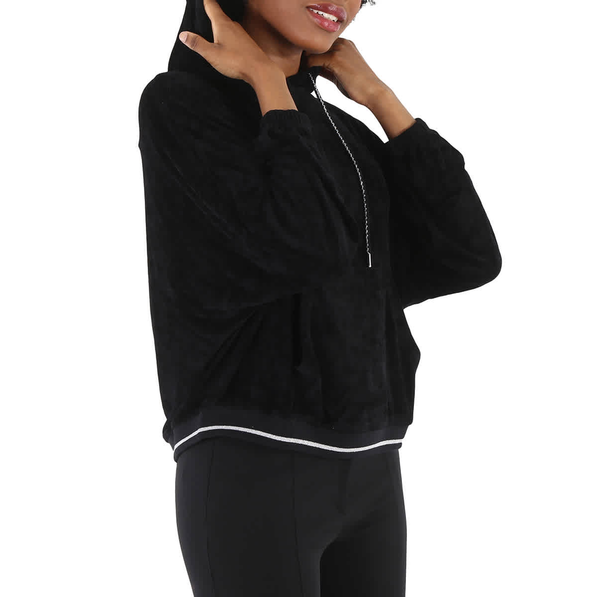 Yuj Ladies Black Ana Relaxed Fit Sweatshirt, Size Small