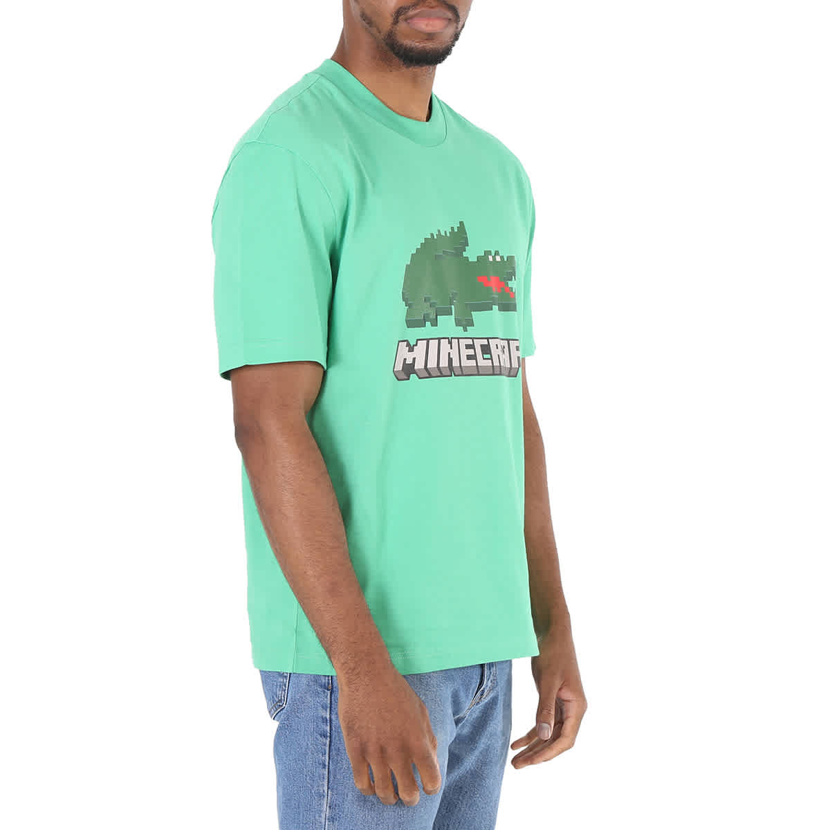 Lacoste Clover Green Minecraft Print Organic Cotton Short Sleeve T