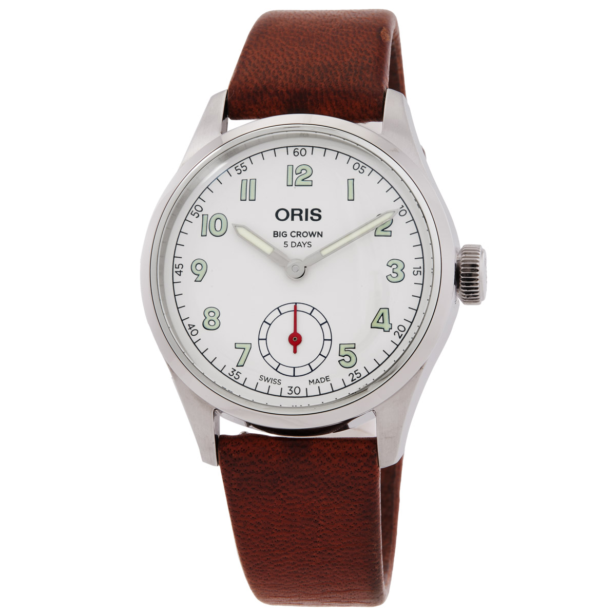 Pre-owned Oris Big Crown Pointer Date Automatic White Dial Mens Watch 01 401 7781 4081-Set 2895$