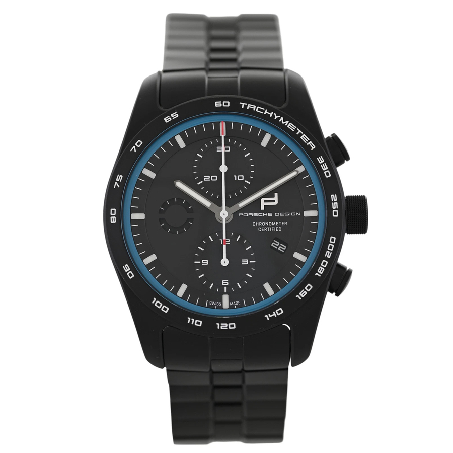 Pre-owned Porsche Design Chronograph Black Pvd Automatic Black Dial Mens Watch 6004.0.00.062.00.0