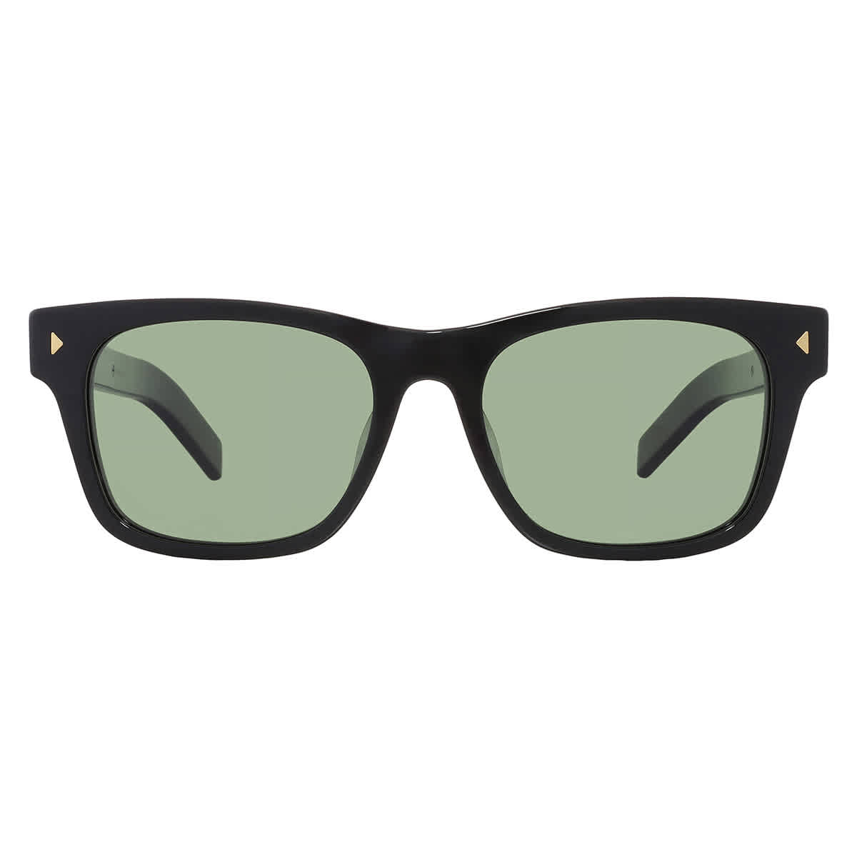 Prada Man Sunglass PR A17SF - Frame color: Black, Lens color: Polarized Green