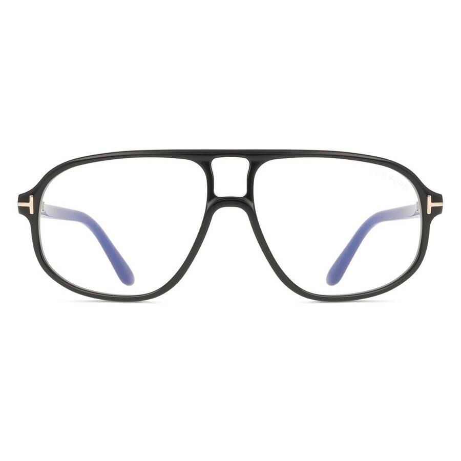 Tom Ford FT6082-B 001 Blue-Light Block Men's Glasses Black Size 57 - Free Lenses - Blue Light Block Available