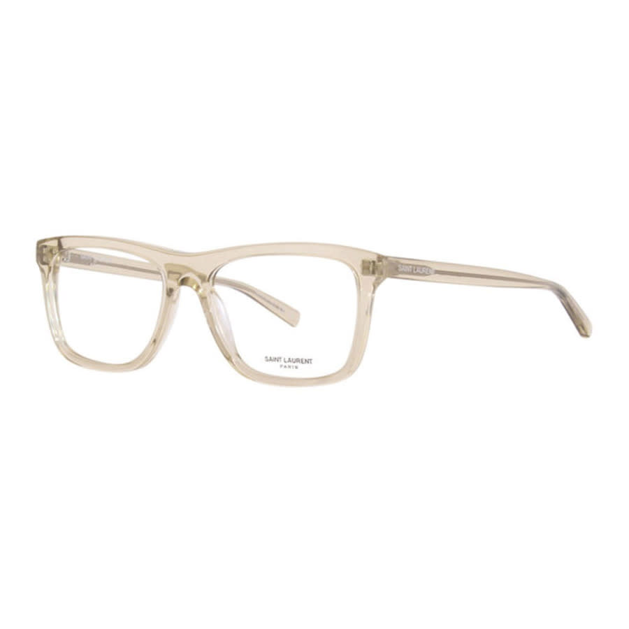 Saint Laurent Mens Yellow Square Eyeglass Frames SL481 003