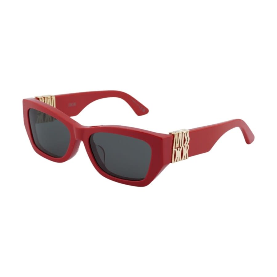 Dior Ladies Shiny Red Square Sunglasses CD40182F@5666A