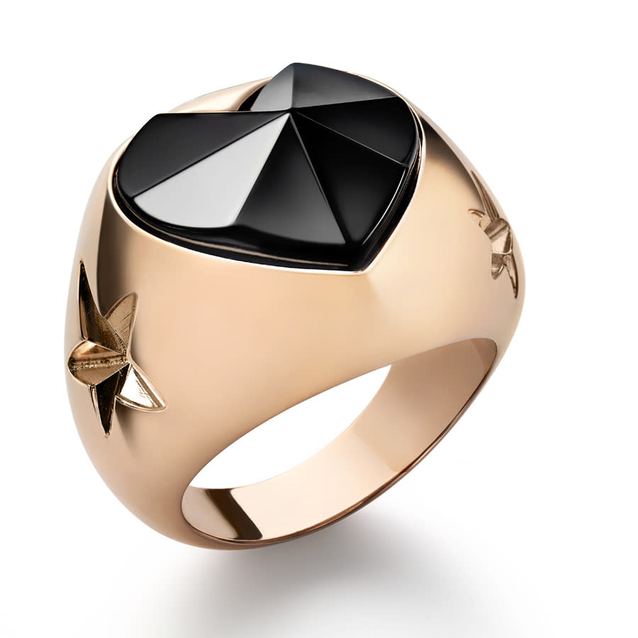 Baccarat Etoile De Mon Coeur Black Crystal Ring Size 5 2812877 200$