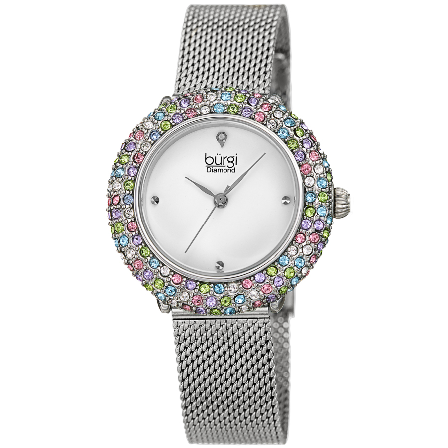 Burgi Quartz Diamond Silver Dial Ladies Watch BUR258SS 63$