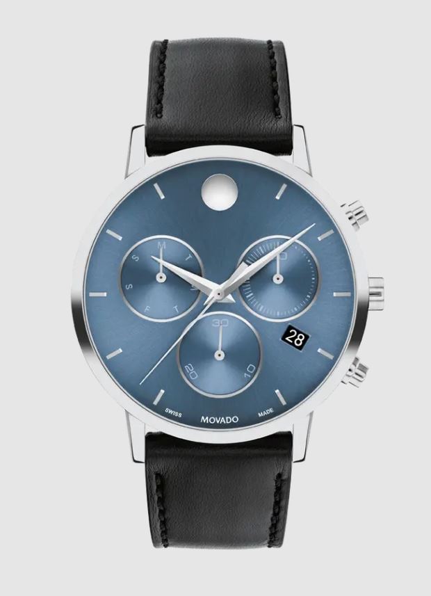 Movado Museum Classic Chronograph Quartz Blue Dial Mens Watch 0607889 549$