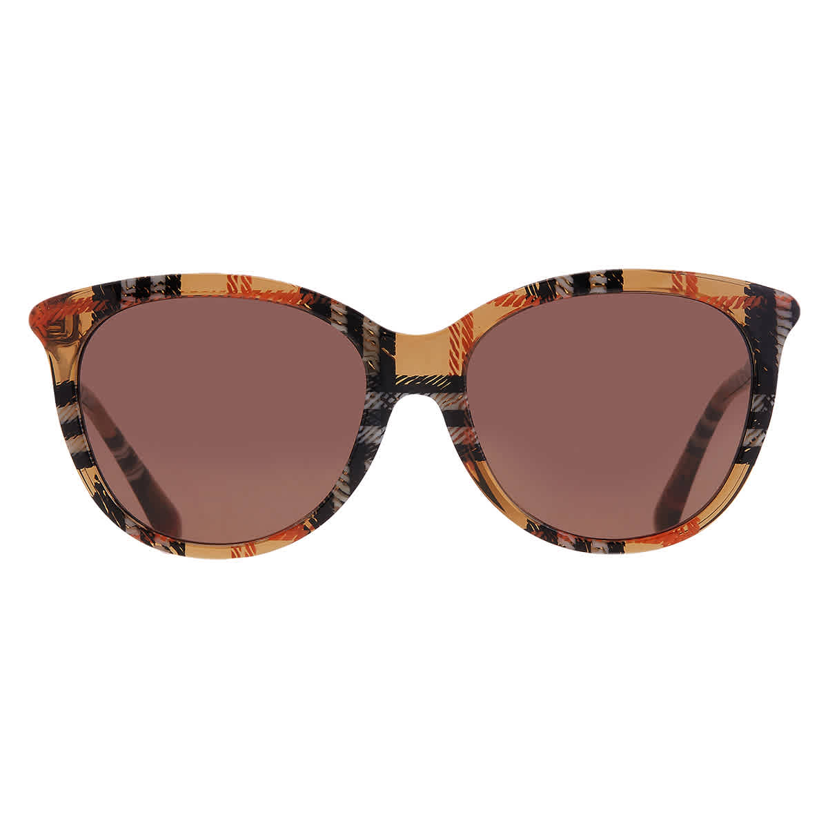 Burberry Woman Sunglass BE4455 - Frame color: Check Sand, Lens color: Dark Brown