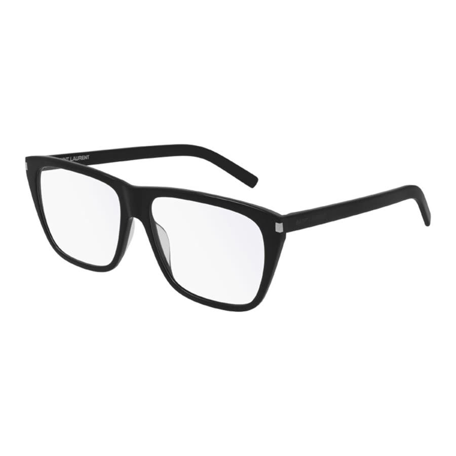 Saint Laurent Unisex Black Square Eyeglass Frames SL434SLIM 001