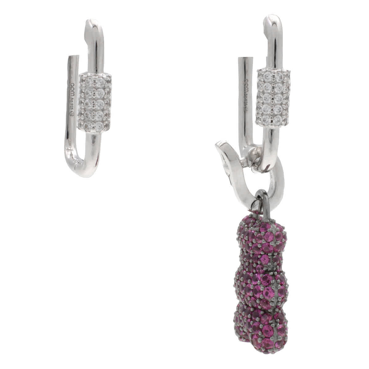 APM Monaco Asymmetric Yummy Bear Hoop Earrings 86$