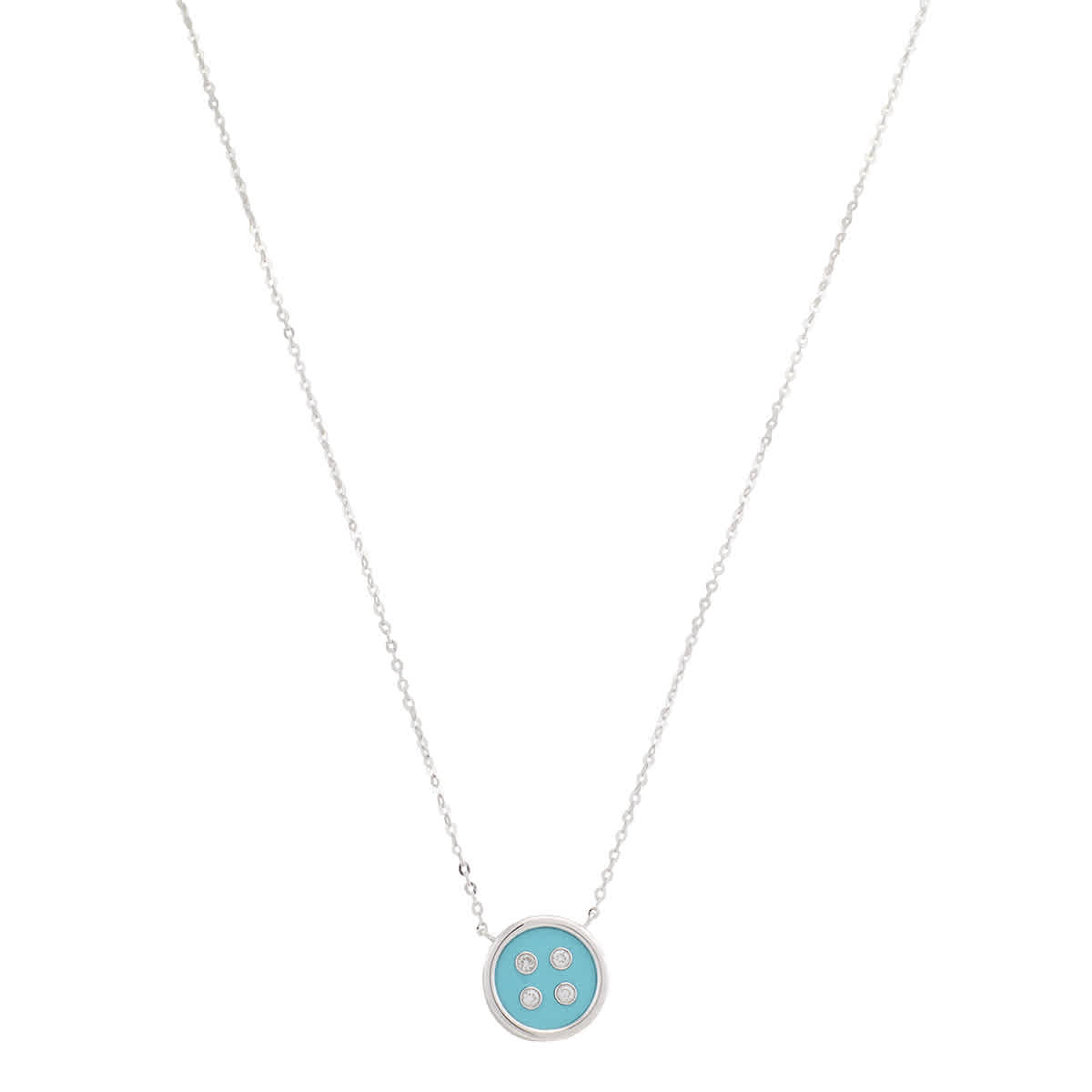 Picasso and Co Buttons Collection 18k White Gold Diamond Necklace