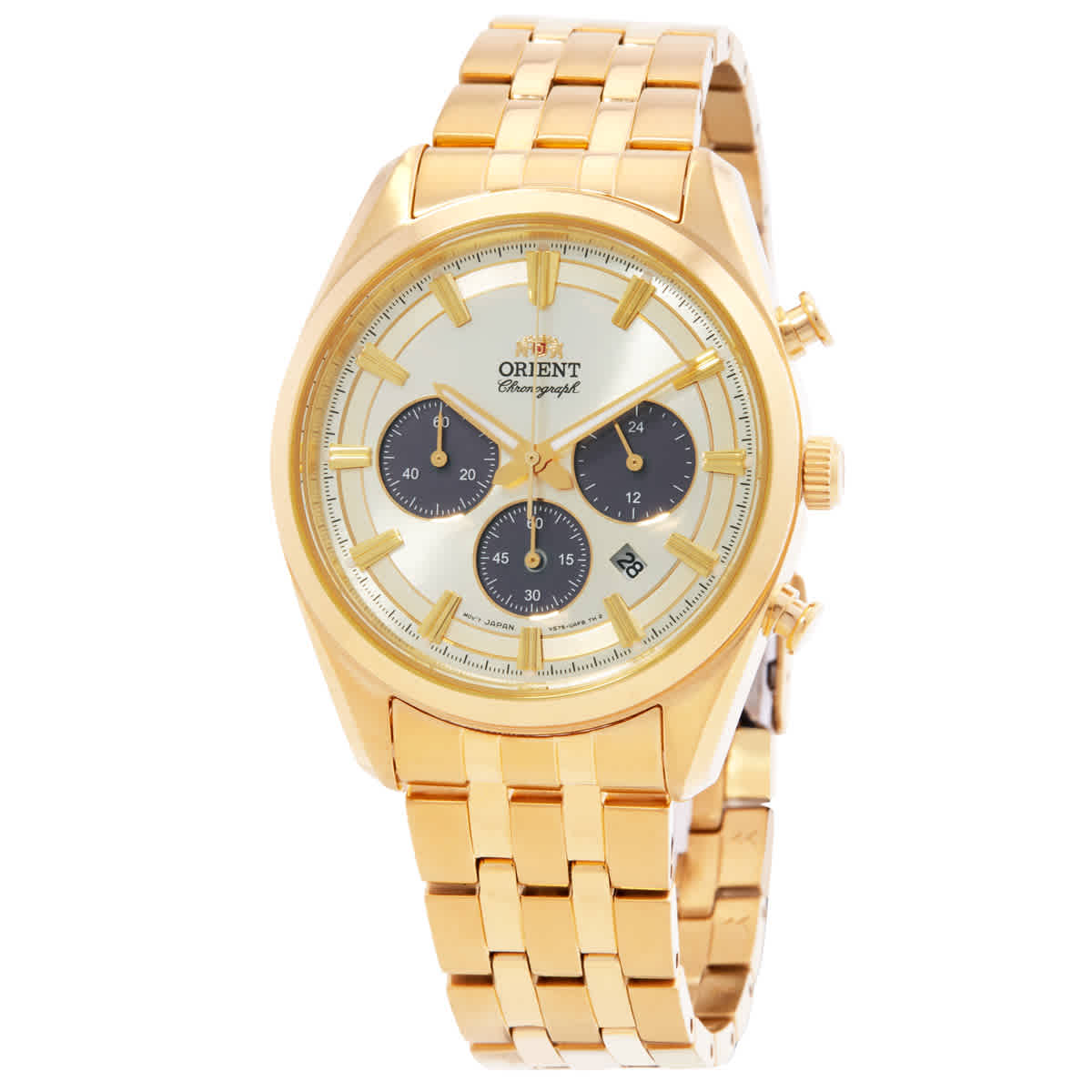 Orient Contemporary Chronograph Champagne Dial Mens Watch RA-TX0301G 199$