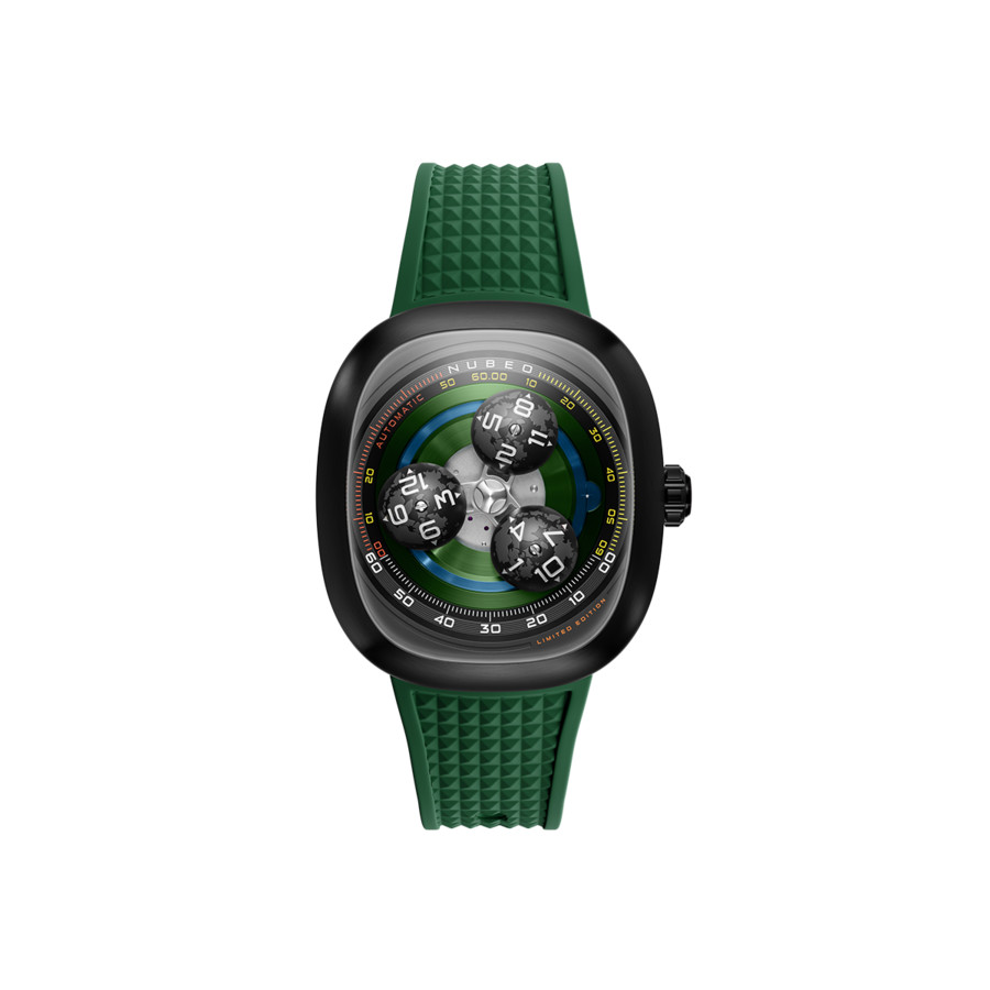 Nubeo Tri-Star Orbit Green Dial Mens Watch NB-6116-03 389$