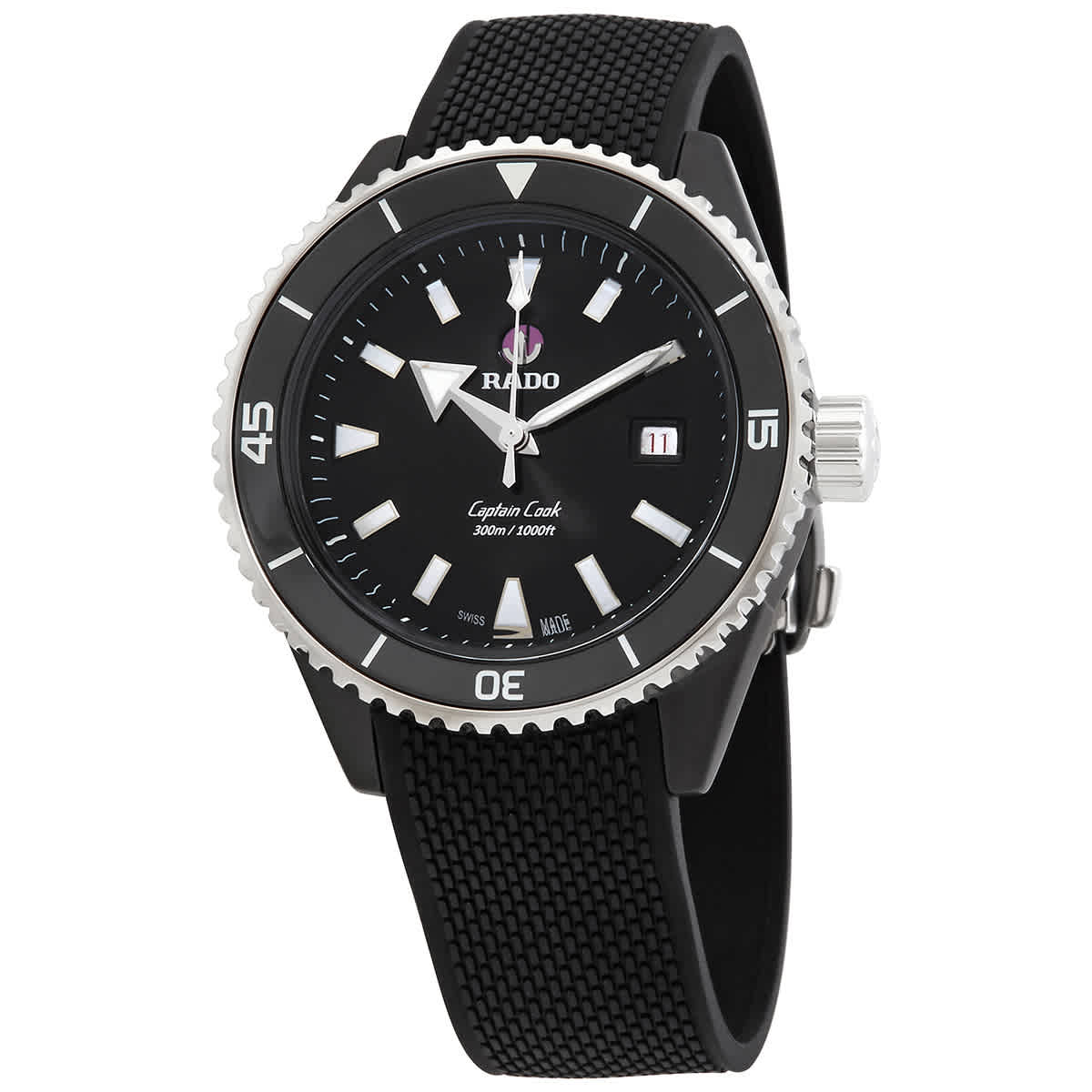 Rado Captain Cook Automatic Black Dial Men's Watch R32129158 | eBay