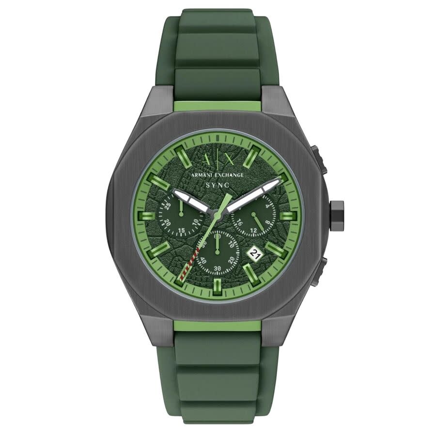 Armani Exchange Sync Chronograph Quartz Green Dial Mens Watch AX4292 107$