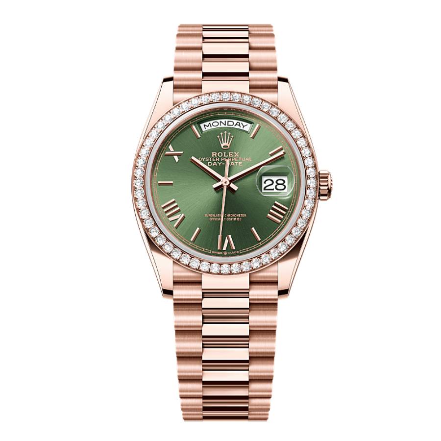 Rolex Day Date Automatic Chronometer Diamond Watch M128345RBR0085