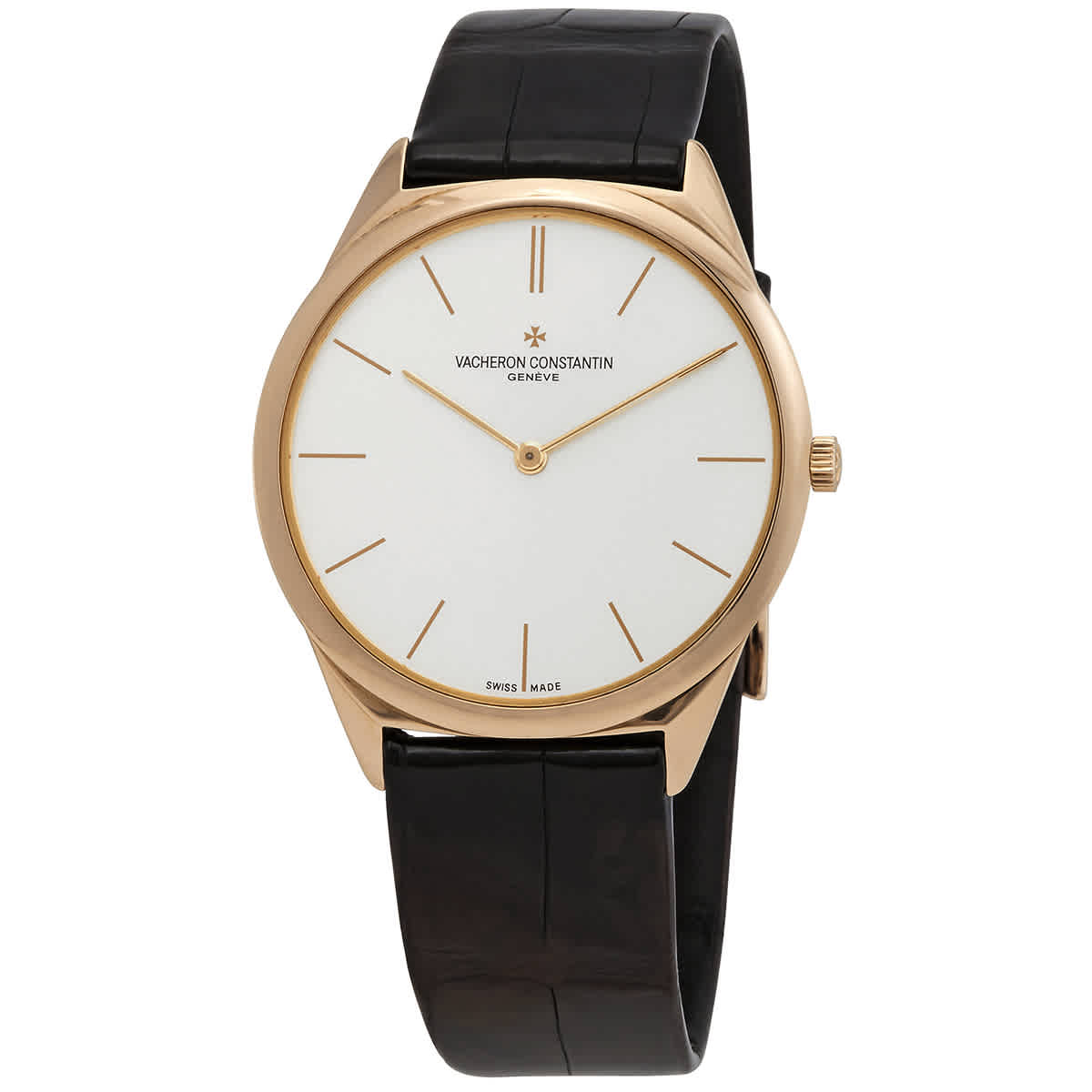 Vacheron Constantin Historiques Ultra Fine 1955 Silver Dial Black Leather Mens Watch 33155000R-9588 27875$