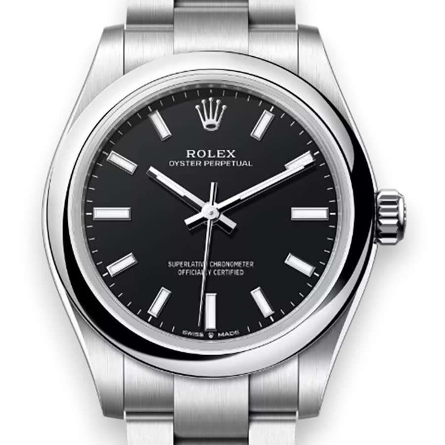 Rolex Oyster Perpetual Automatic Chronometer Black Dial Ladies Watch M2772000016