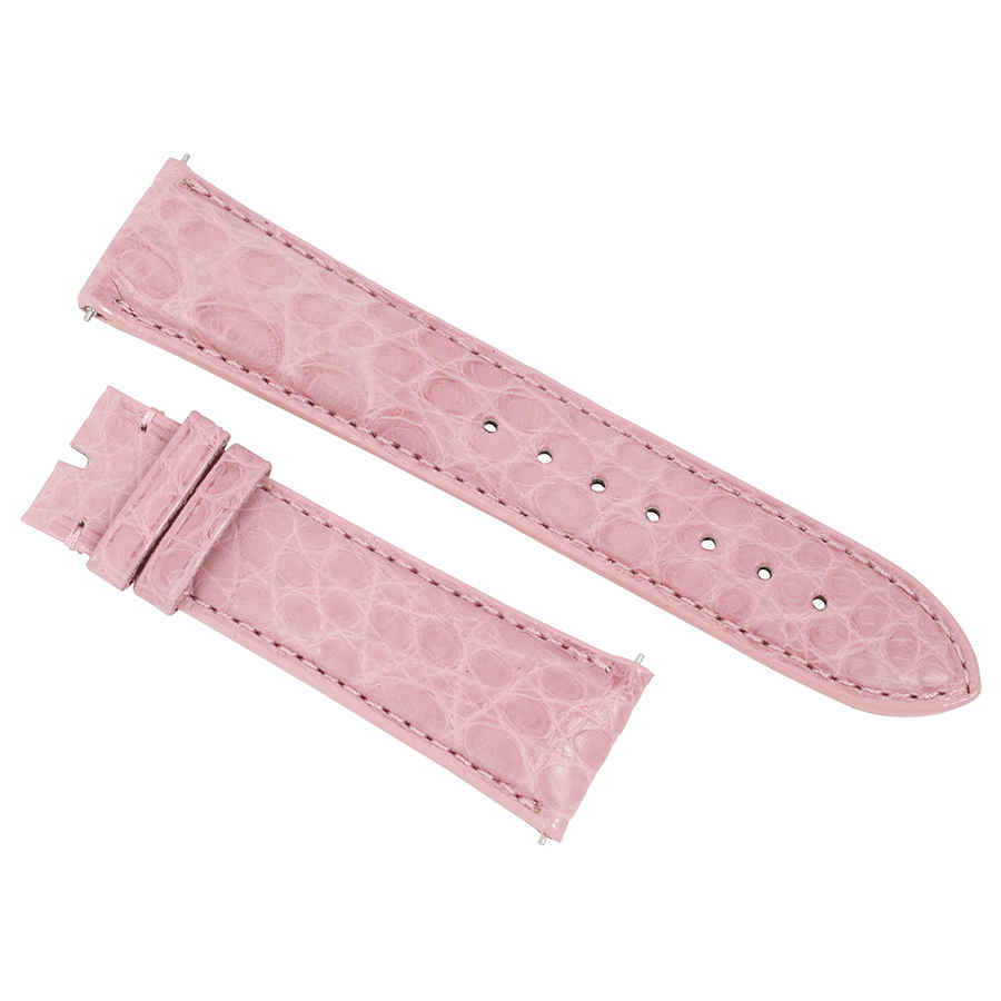 Hadley Roma 21 MM Matte Pink Alligator Leather Strap