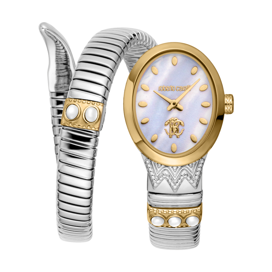 Roberto Cavalli Serpente Ornato Mother of Pearl Dial Ladies Watch RC5L104M0055 285$