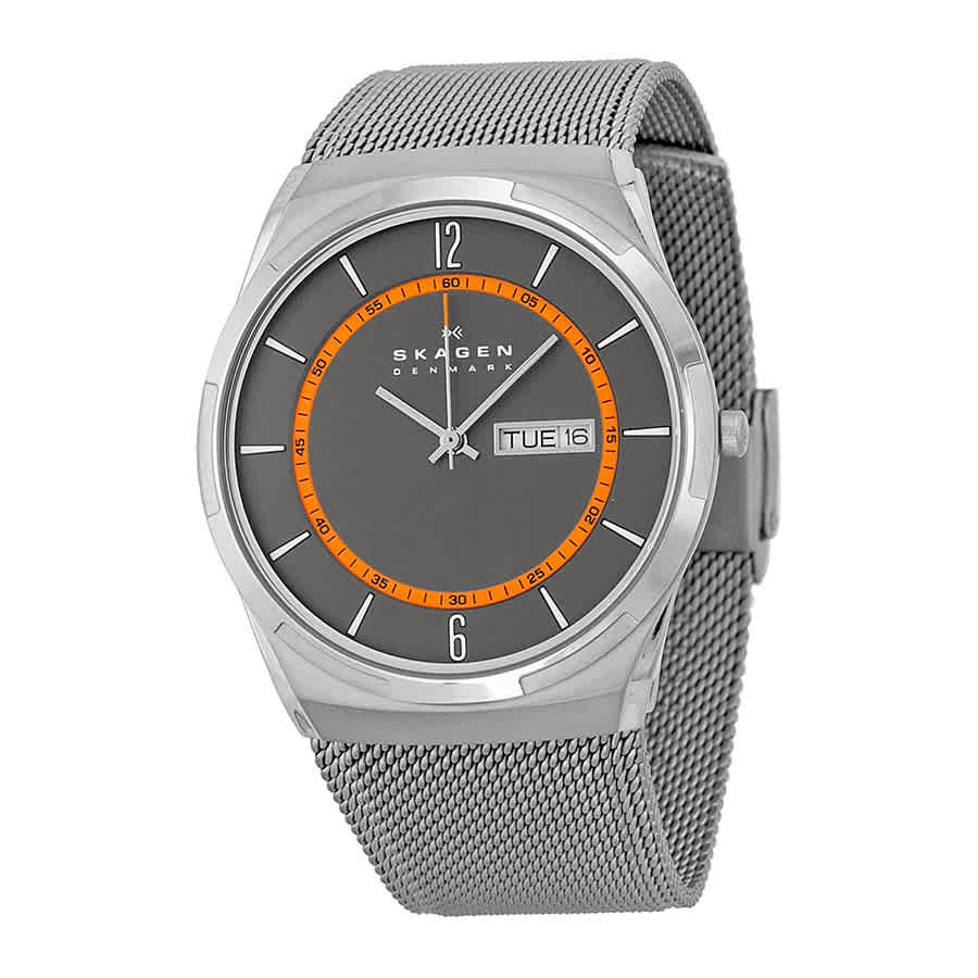 Skagen Melbye Grey Dial Grey Mesh Mens Watch SKW6007