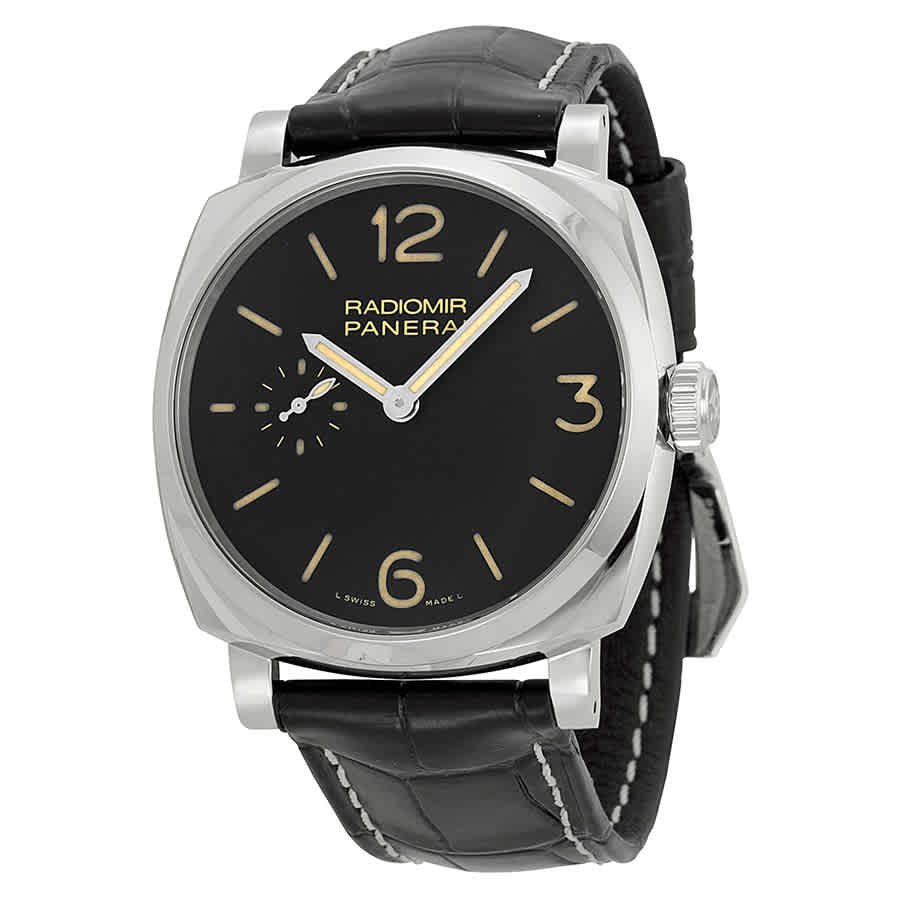 Panerai Radiomir 1940 Hand Wound Black Dial Black Leather Mens Watch PAM00512