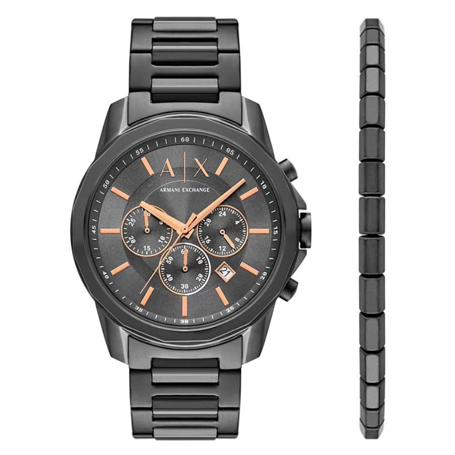 Armani Exchange Chronograph Quartz Mens Watch and Bracelet Gift Set AX7170SET 134$