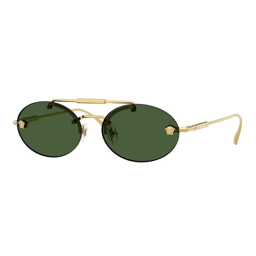 Versace Woman Sunglass VE2295 -  Frame color: Gold, Lens color: Dark Green