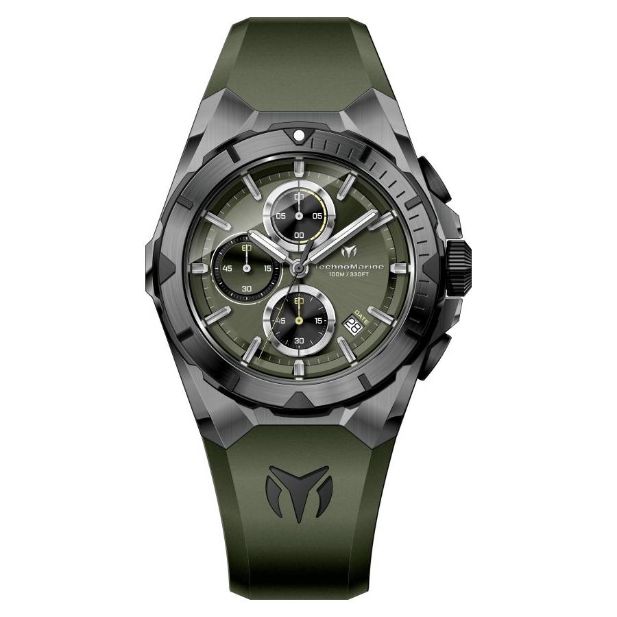 Technomarine Ocean Chronograph Quartz Olive Green Dial Mens Watch TM-318139 99$