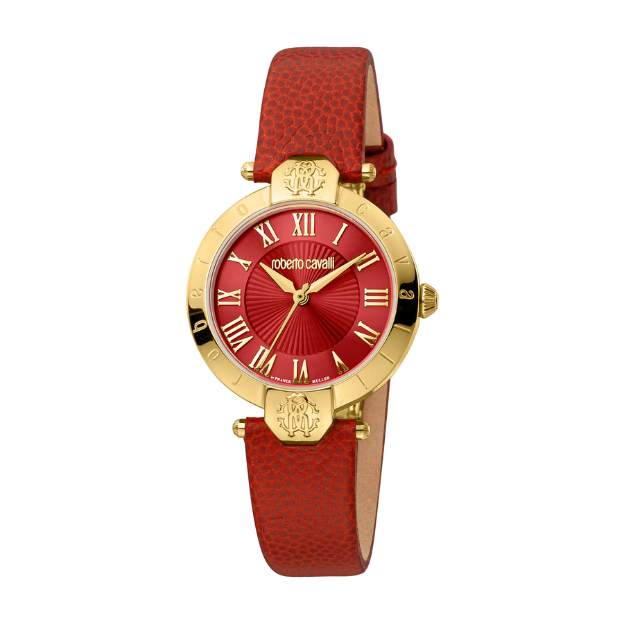 Roberto Cavalli Fashion Watch Quartz Red Dial Ladies Watch RV1L166L0021 725$