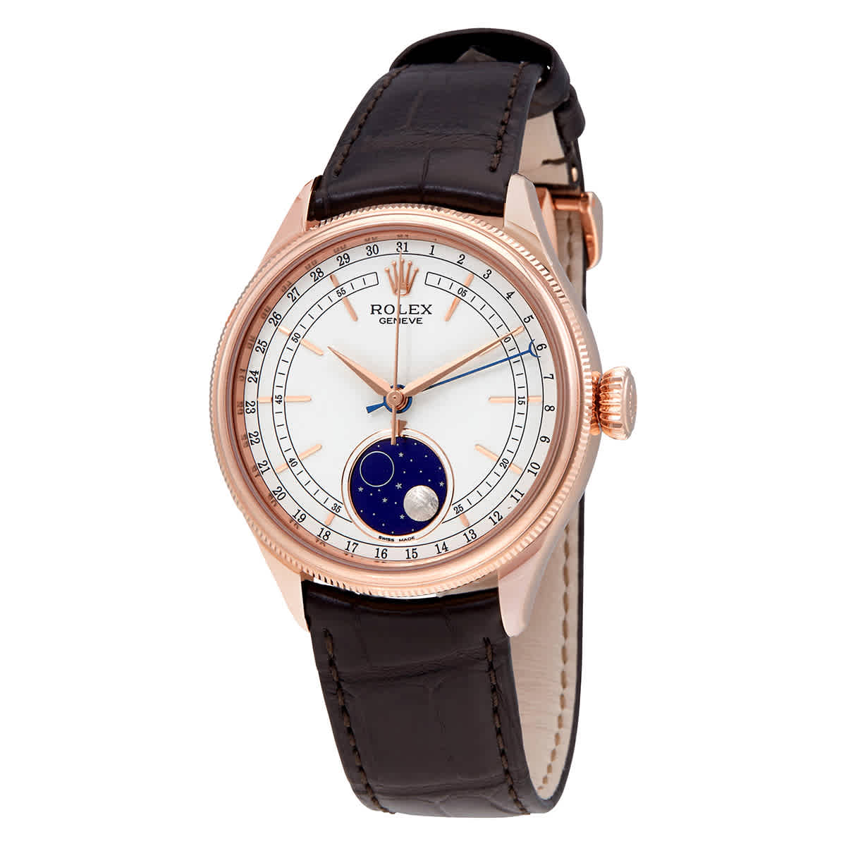 Rolex Cellini Automatic Moonphase 18kt Everose Gold Mens Watch 50535WSBRL