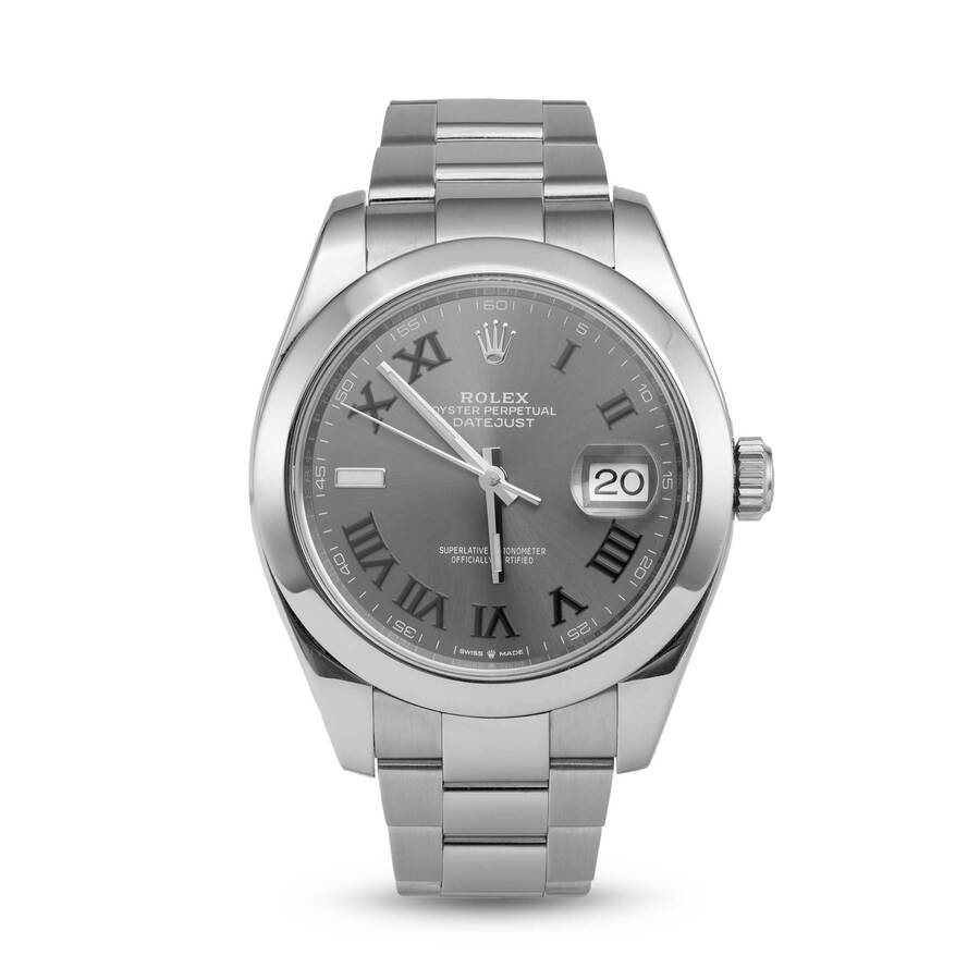 Preowned Rolex Datejust Automatic Chronometer Grey Dial Mens Watch 126300 GYRO