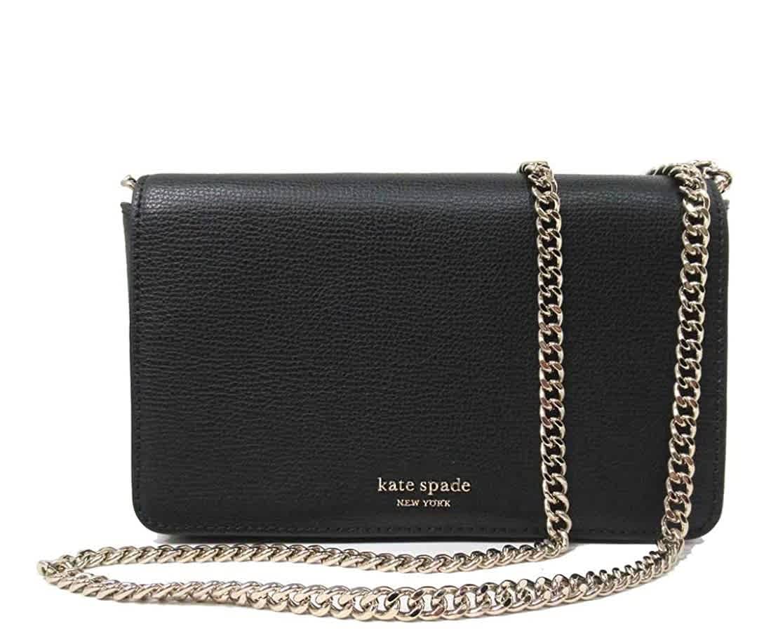 Kate Spade Sylvia Black Chain Wallet Crossbody PWRU7201-001 | eBay