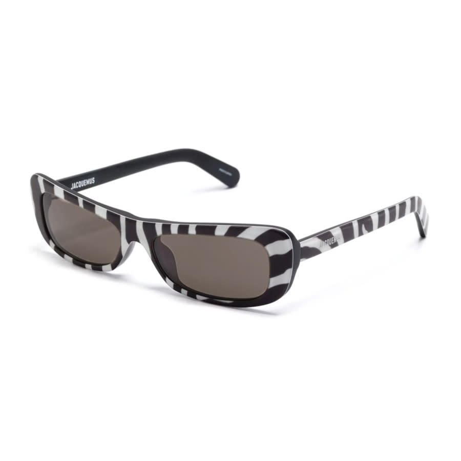 Jacquemus JAC55S Zebra-Stripe Acetate Sunglasses — Multicolor