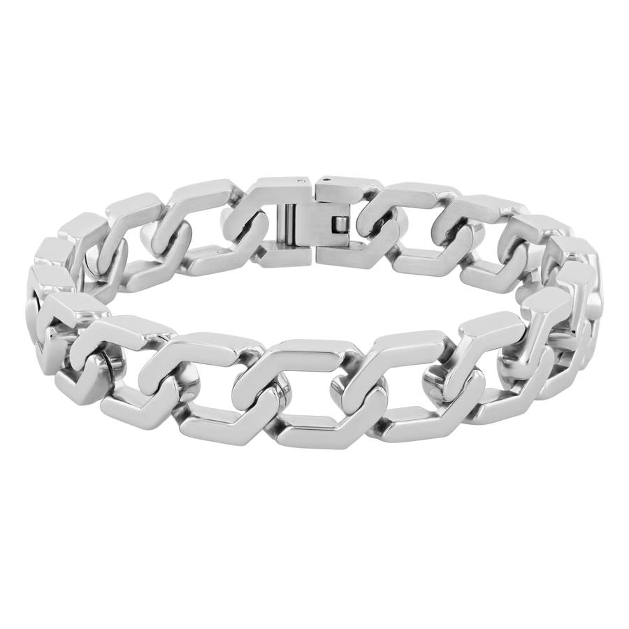 Robert Alton Stainless Steel Hexagon Link Bracelet