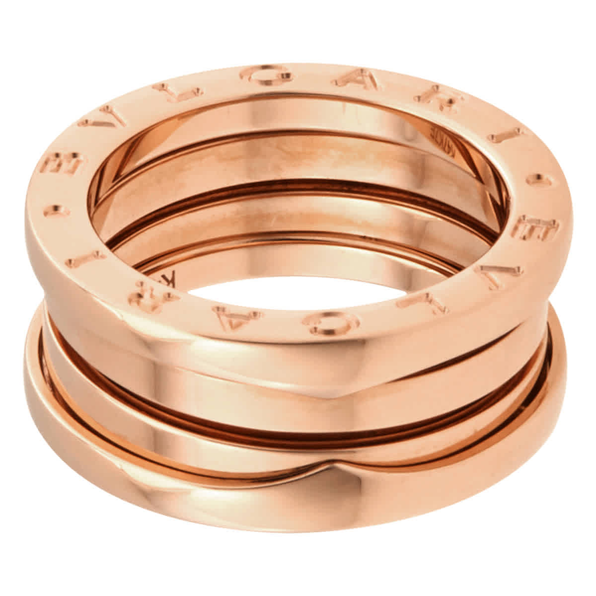Bvlgari 18 Kt Rose Gold BZero1 Three-band Ring Size 54 1750$